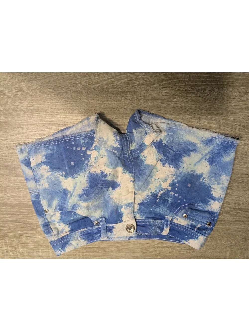Justice Premium Jeans Girls' Denim Shorts Size 16R Tie-Dye Pattern